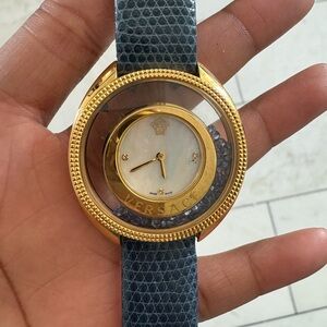 Versace Gold and Blue Watch